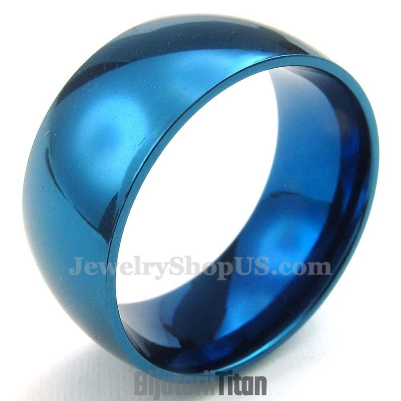 Inel Rotund Albastru Din Titan De 10 Mm Inel Rotund Albastru Din Titan De 10 Mm