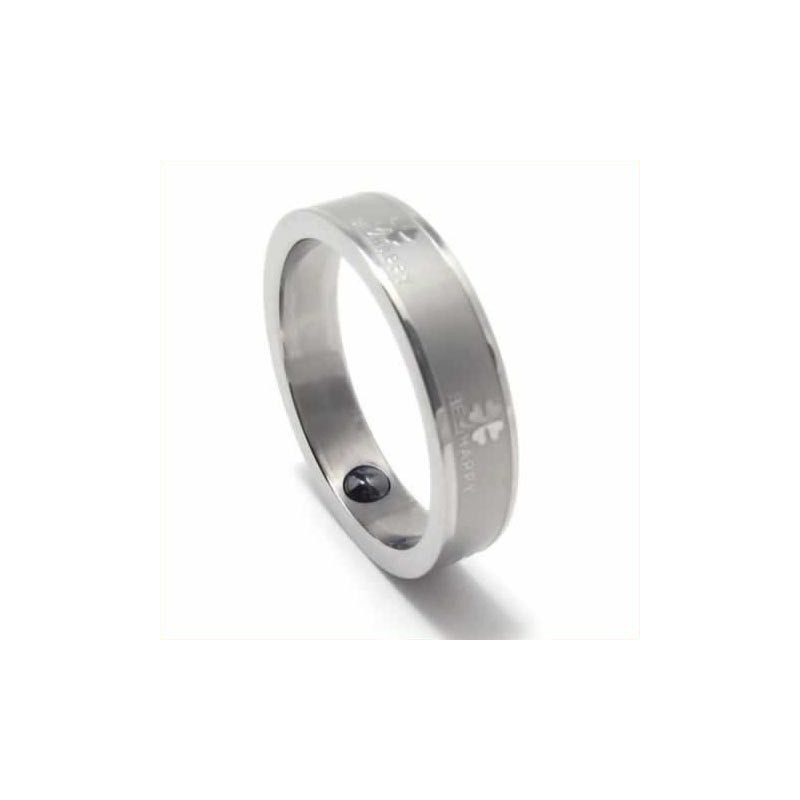 Inel Din Titan Cu Trifoi Cu Patru Foi De 5 Mm