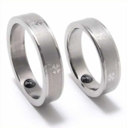 Inel Din Titan Cu Trifoi Cu Patru Foi De 5 Mm