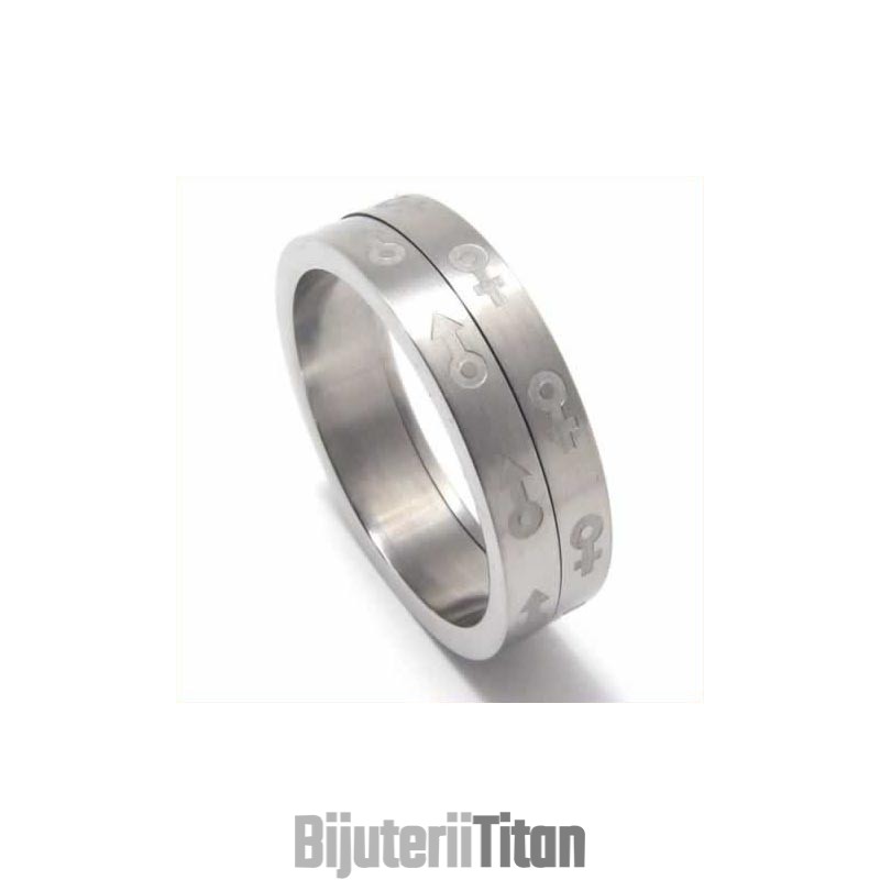 Inel Din Titan Sex Symbol 6 Mm