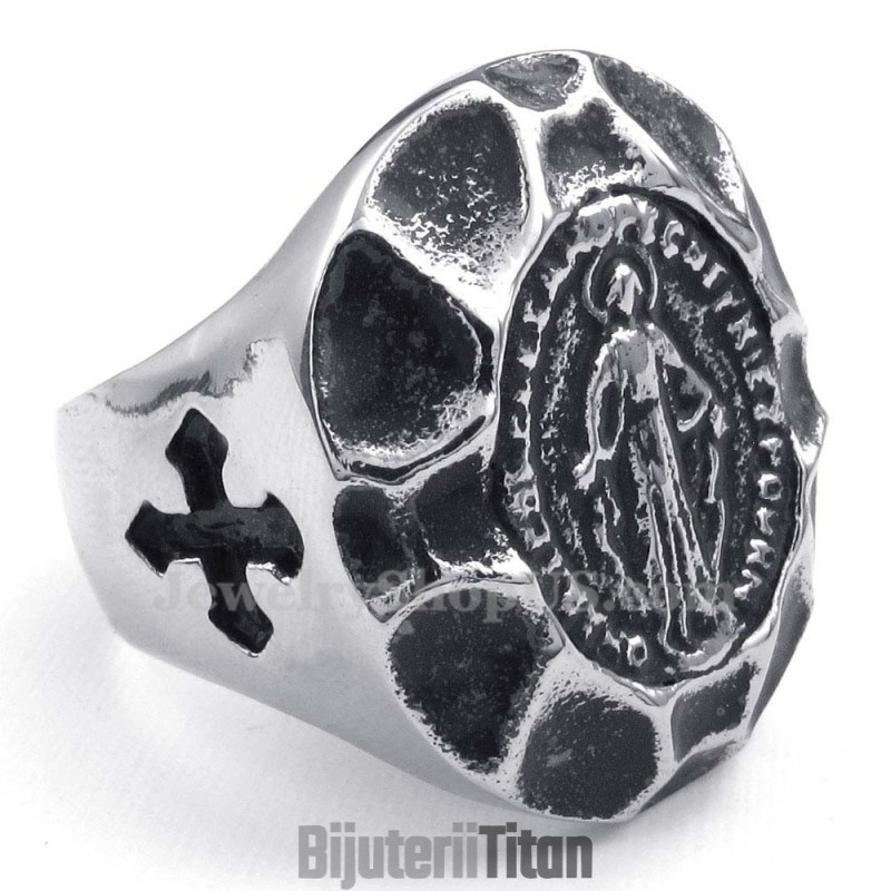Inel Din Titan Fecioara Maria