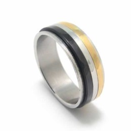 Inel Din Titan Cu Trei Cercuri De 8 Mm