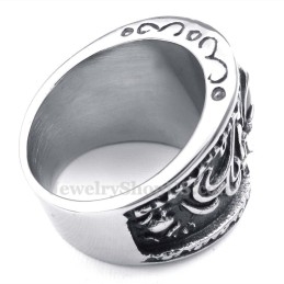 Inel Încrustat Cu Agat Roșu De Titan