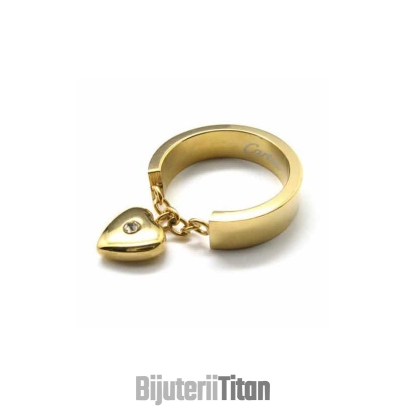Inel Din Aur De 18K, Cu Inimă De 5 Mm, Încrustat Cu Diamante Inel Din Aur De 18K, Cu Inimă De 5 Mm, Încrustat Cu Diamante
