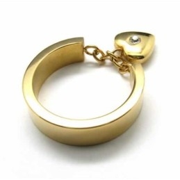 Inel Din Aur De 18K, Cu Inimă De 5 Mm, Încrustat Cu Diamante