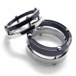 Inel De Titan Two Circles Pentru Bărbați, 6 Mm