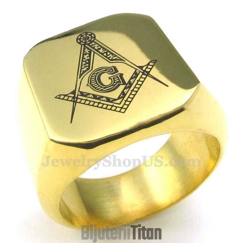 Inel Masonic Din Titan, Aur Inel Masonic Din Titan, Aur