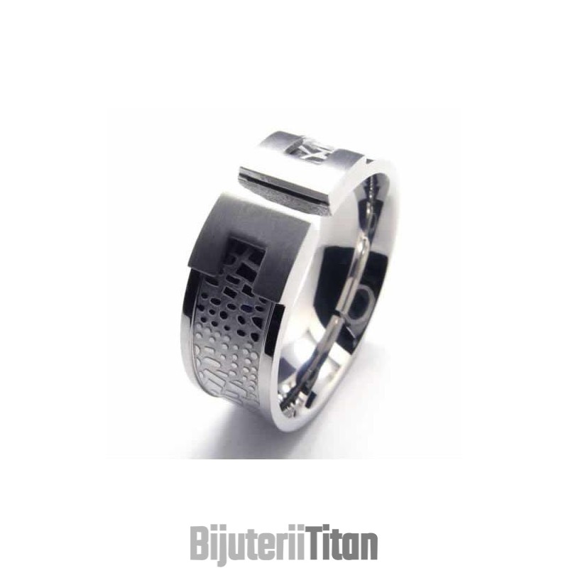 Inel De Titan De Designer Pentru Bărbați De 8 Mm