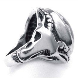 Inel Albastru Din Titan Cu Stea Cu Cinci Colțuri Din Aur