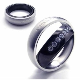 Inel Eternal & Forever Cu Diamante Încrustate În Titan De 6 Mm Și Bandă De Curte