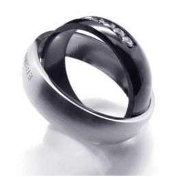 Inel Eternal & Forever Cu Diamante Încrustate În Titan De 6 Mm Și Bandă De Curte