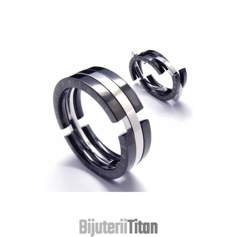 Inel Puzzle Din Titan Negru De 8 Mm Inel Puzzle Din Titan Negru De 8 Mm