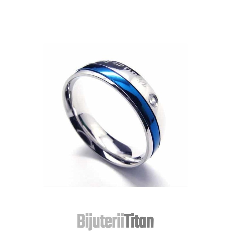 Inel Unisex Din Titan Cu Diamant De 6 Mm Inel Unisex Din Titan Cu Diamant De 6 Mm