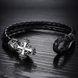 Brățară Personalizată Din Piele De Titan Tricotată Pentru Bărbați C869