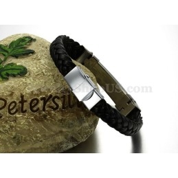 Brățară Bărbătească Din Piele De Titan Cu Personalitate C817