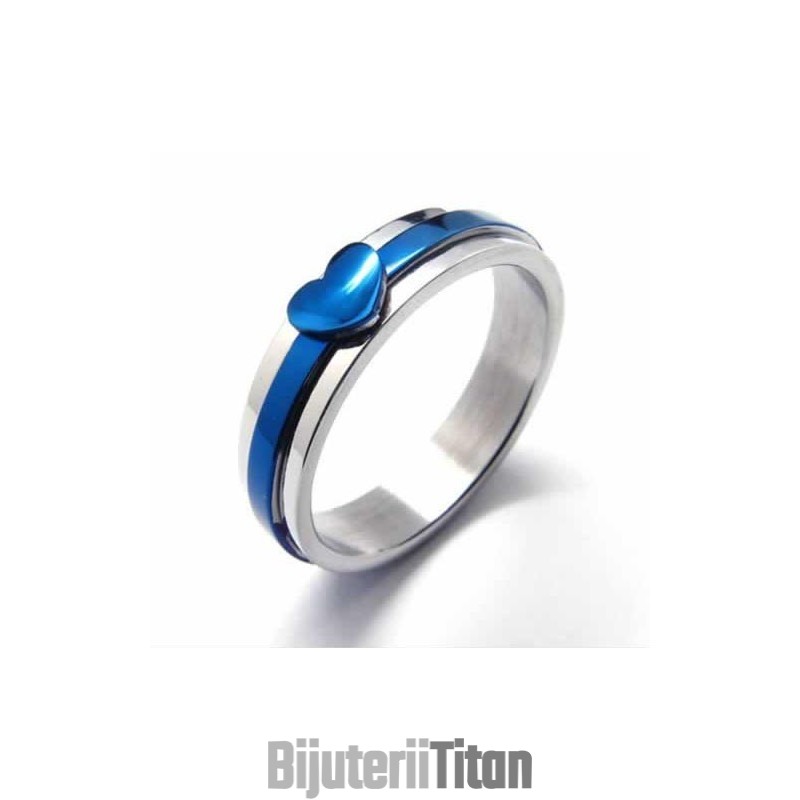 Inel Dulce Din Titan Albastru De 5 Mm Inel Dulce Din Titan Albastru De 5 Mm