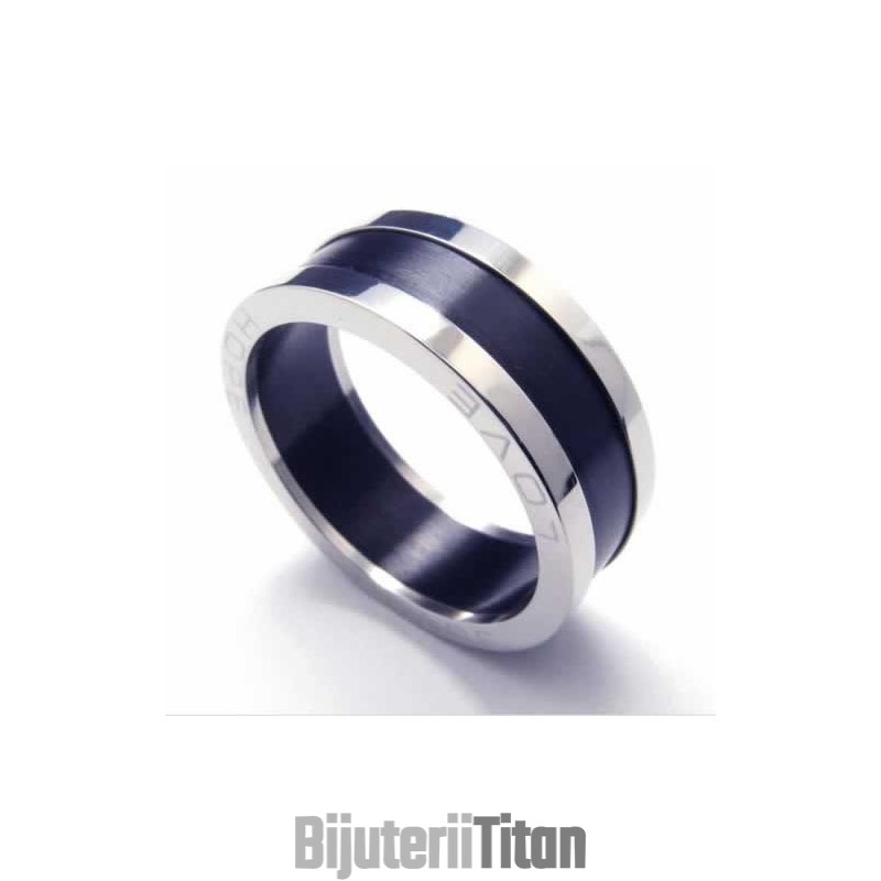 Inel Din Titan Negru Love 8 Mm Inel Din Titan Negru Love 8 Mm