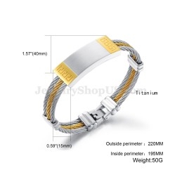 Brățară Rafinată Din Titan Pentru Bărbați C755