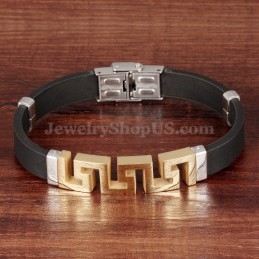 Brățară Bărbătească Din Titan, Auriu, Cu Goluri, C996