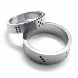 Inel De Titan Dice Pentru Bărbați, 6 Mm