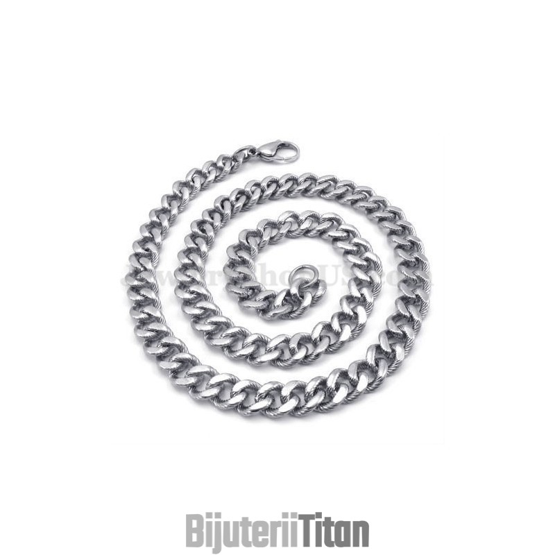 Colier Sexy Din Titan Pentru Bărbați, Argintiu