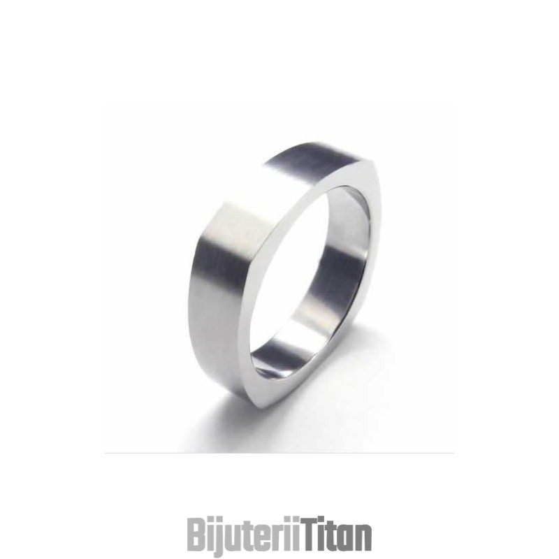 Inel Unisex Din Titan Pur De 5 Mm Inel Unisex Din Titan Pur De 5 Mm