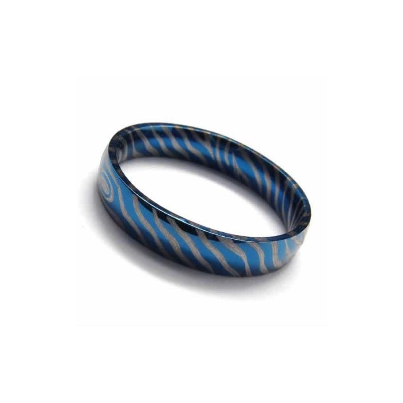Inel De Damă Din Titan Albastru De 4 Mm Inel De Damă Din Titan Albastru De 4 Mm
