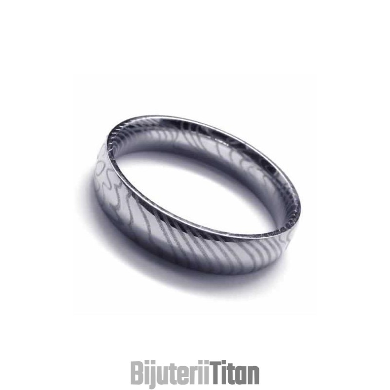 Inel De Titan Din Argint De 4 Mm Pentru Femei