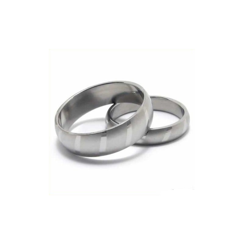 Inel Unisex Din Titan Bombat De 6 Mm Inel Unisex Din Titan Bombat De 6 Mm
