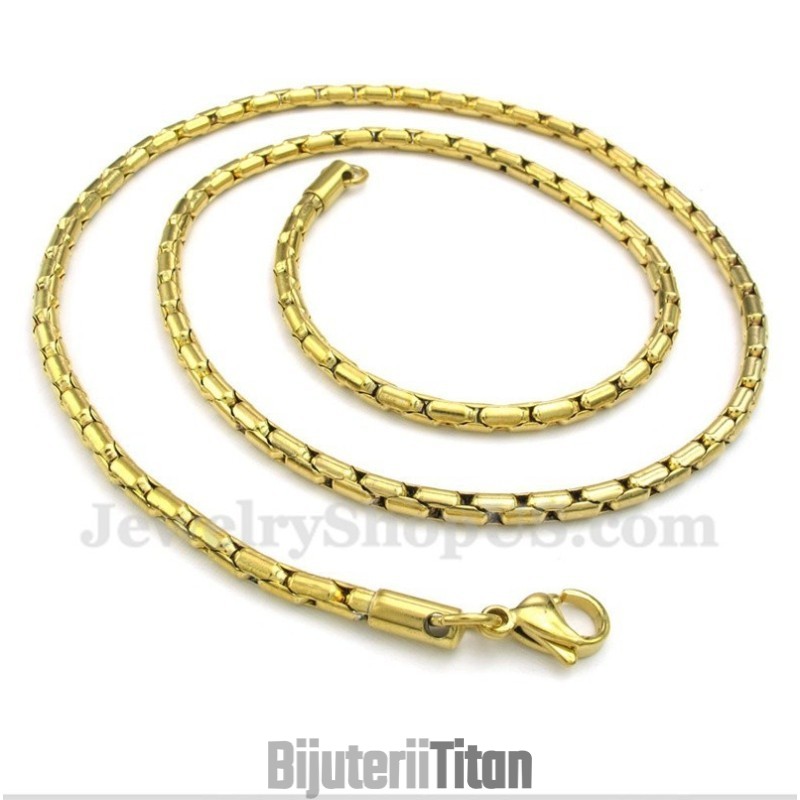 Colier Bărbătesc Din Aur Și Titan