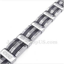 Brățară Bărbătească Din Titan Și Cauciuc