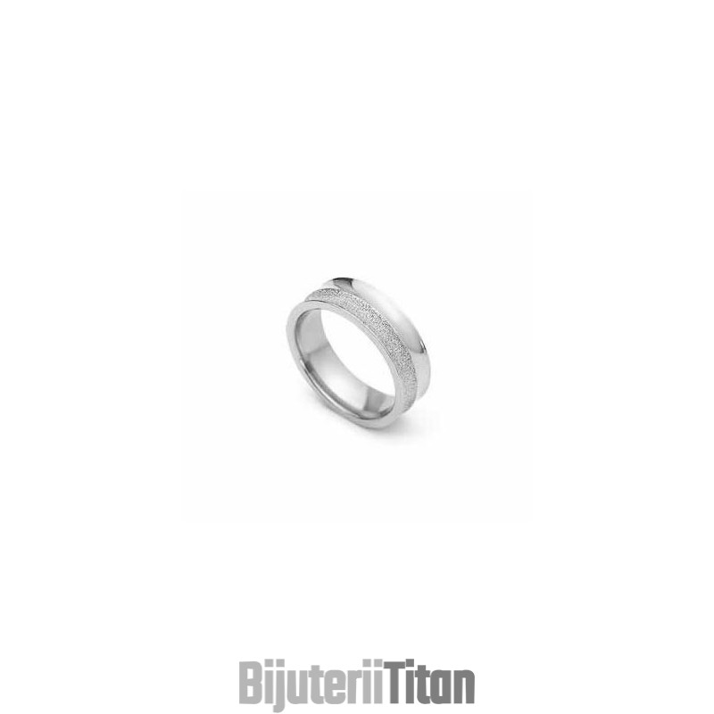 Inel Din Titan Periat De 6 Mm Și Argint