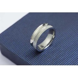 Inel Din Titan Periat De 6 Mm Și Argint