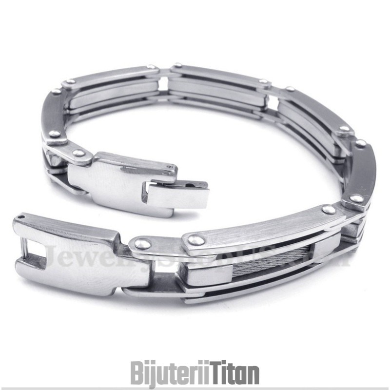 Brățară Bărbătească Cu Cablu Din Titan