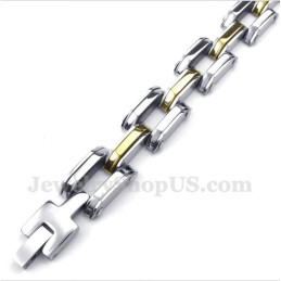 Brățară Bărbătească Din Titan Și Aur