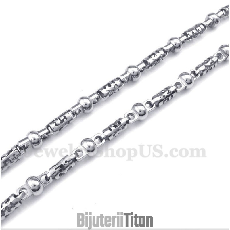 Colier Cilindric Din Titan Pentru Bărbați