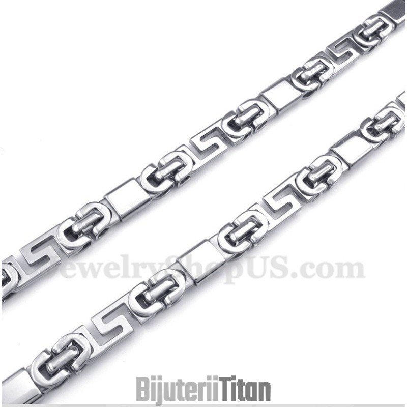 Colier Bărbătesc Din Titan Cu Model De Meandr Grecesc