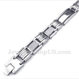 Brățară Bărbătească Din Fibră De Carbon Albă Din Titan