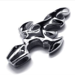 Pandantiv Din Titan Cu Cruce Cu Sabie De Flacără La Modă