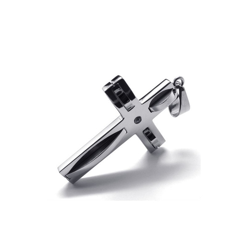 Pandantiv Din Titan Cu Cruce Și Valuri La Modă