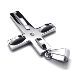 Pandantiv Din Titan Cu Cruce Și Valuri La Modă