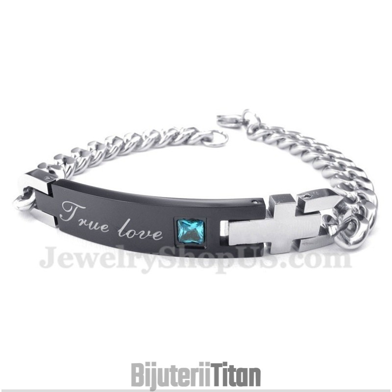 Brățară Bărbătească Din Titan Cu Diamante Pentru Cupluri Brățară Bărbătească Din Titan Cu Diamante Pentru Cupluri