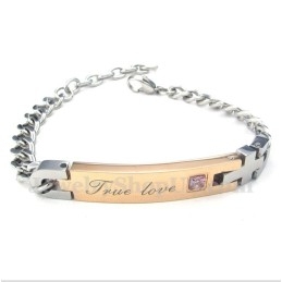 Brățară De Cuplu Din Titan Cu Diamante Pentru Femei