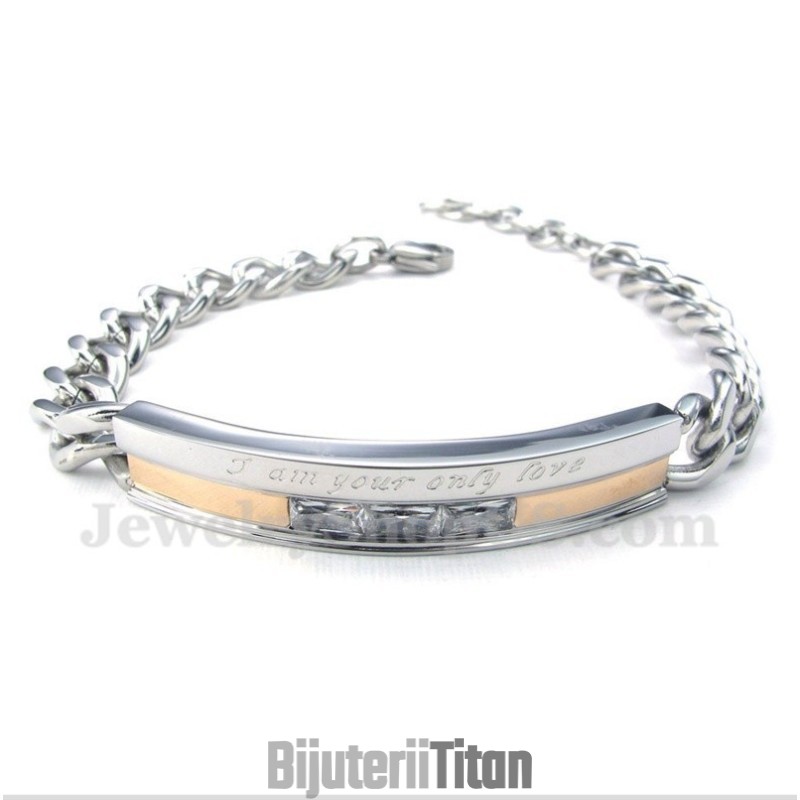 Brățară De Cuplu Din Titan, Cristal, Pentru Femei Brățară De Cuplu Din Titan, Cristal, Pentru Femei