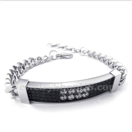 Brățară Bărbătească Din Titan Cu Diamant Negru Pentru Cupluri