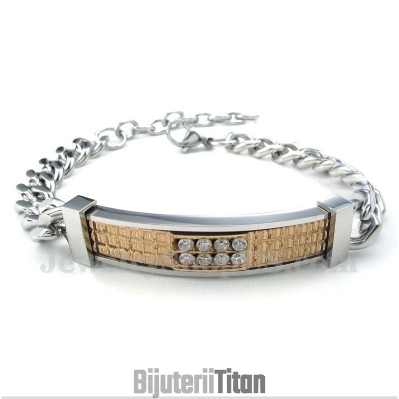 Brățară Pentru Cupluri Din Titan, Aur Și Diamante, Pentru Femei Brățară Pentru Cupluri Din Titan, Aur Și Diamante, Pentru Femei