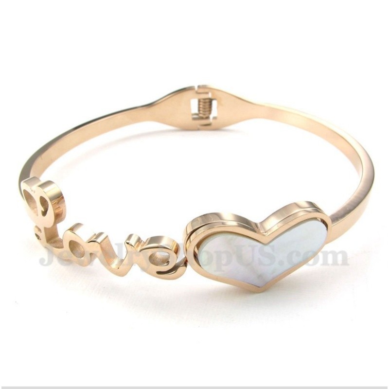 Brățară Bărbătească Love Din Titan, Aur Roz