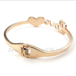 Brățară Bărbătească Love Din Titan, Aur Roz