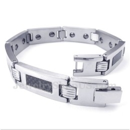 Brățară Magnetică Din Fibră De Carbon Și Titan Pentru Bărbați
