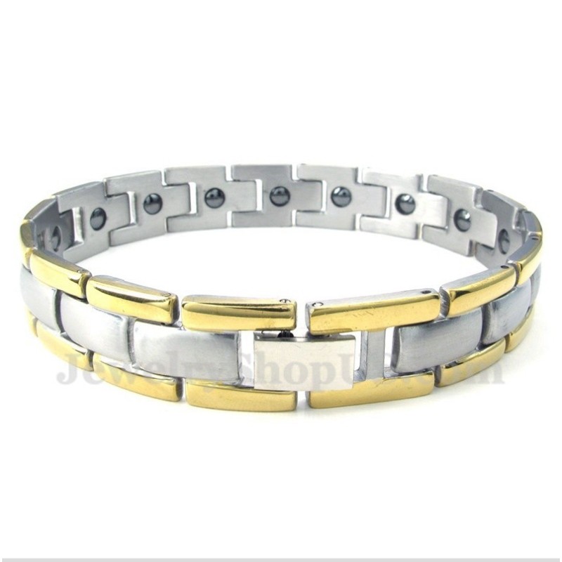 Brățară Bărbătească Din Aur Cu Magnet Din Titan Brățară Bărbătească Din Aur Cu Magnet Din Titan